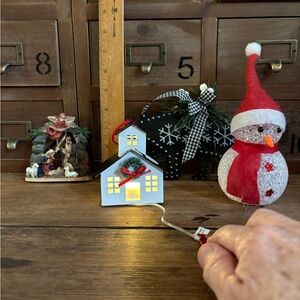 Lot of 4 Festive Holiday Christmas ornaments